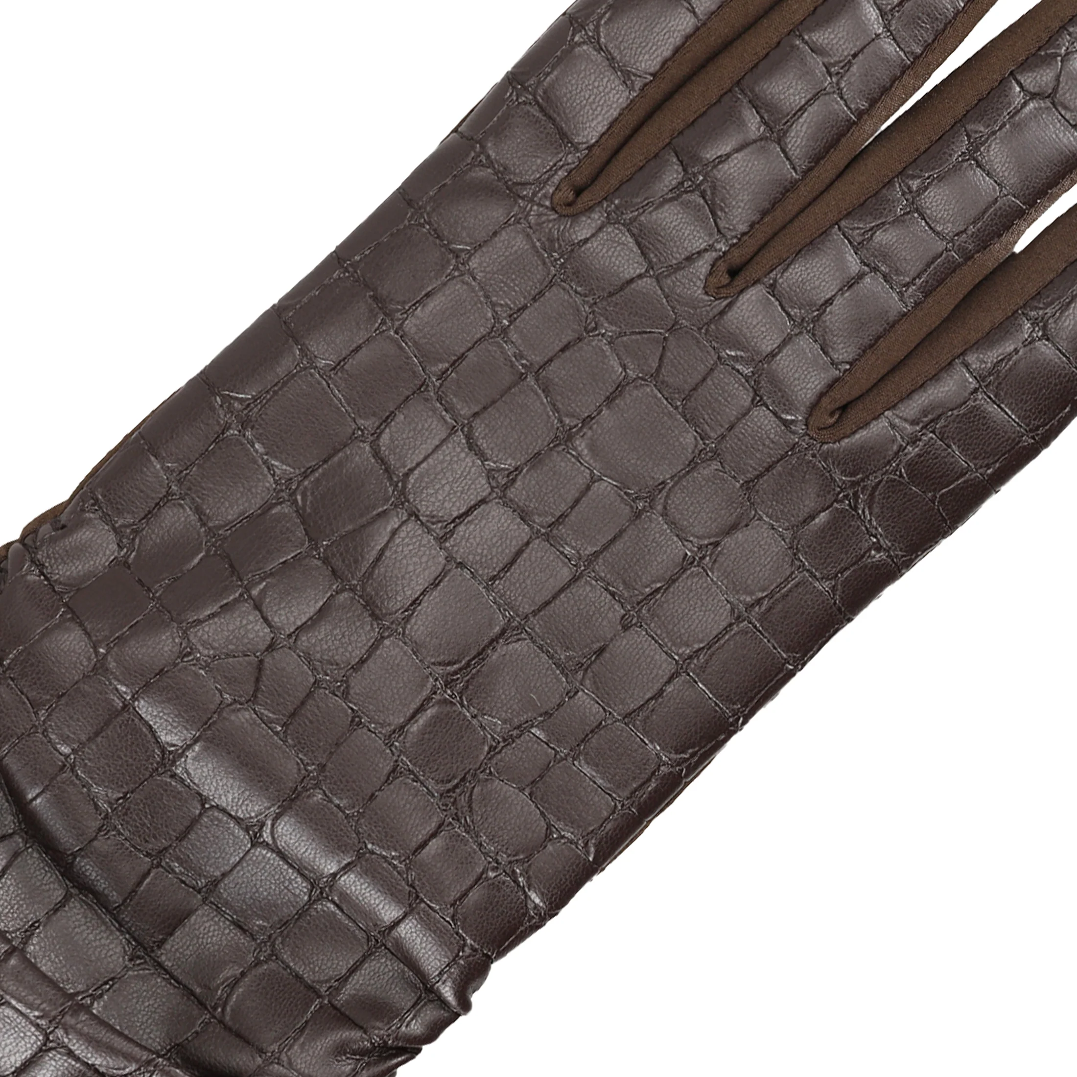 Women's Faux Croc Leather Glove - Image 5
