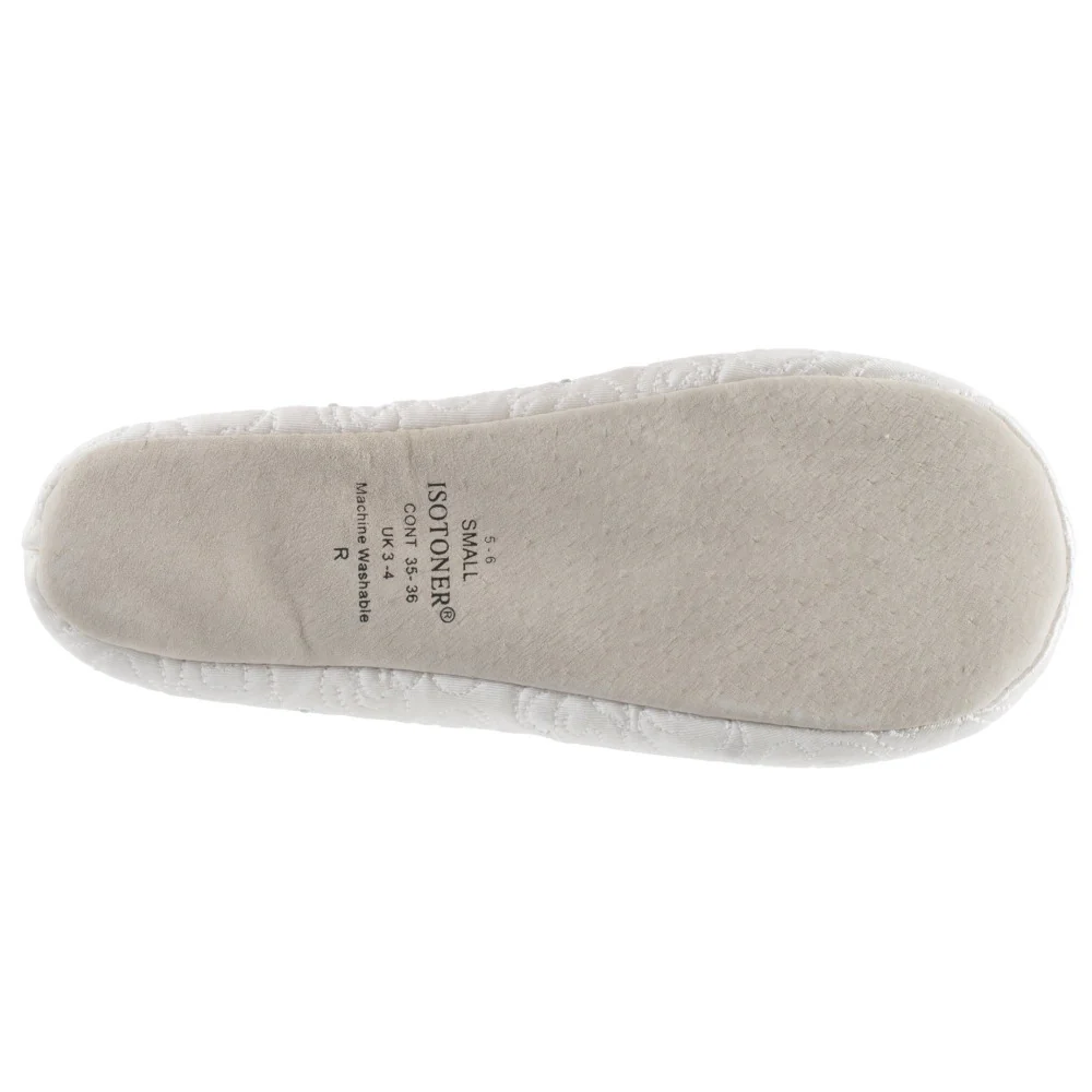 Women’s Rose Quilted Ballerina Slipper With Rhinestone - Image 12