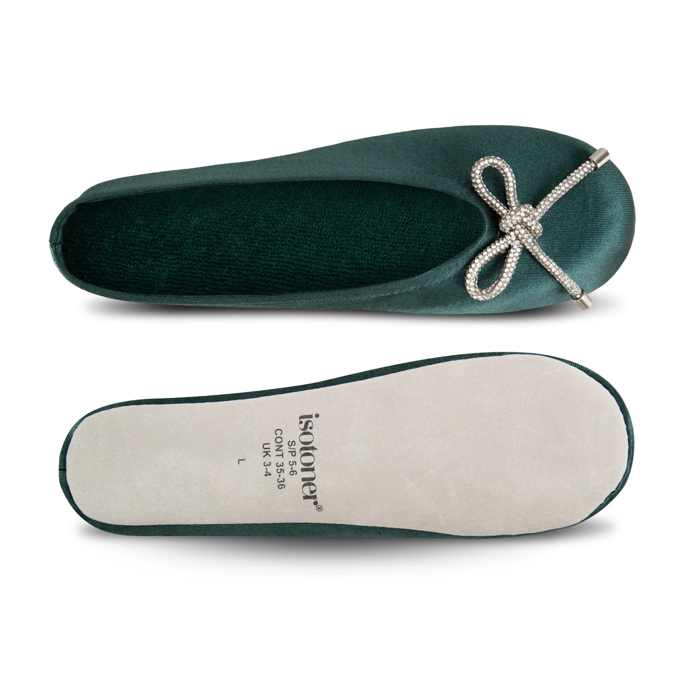 Women's Satin Ballerina with Festive Sequin Bow - Image 18