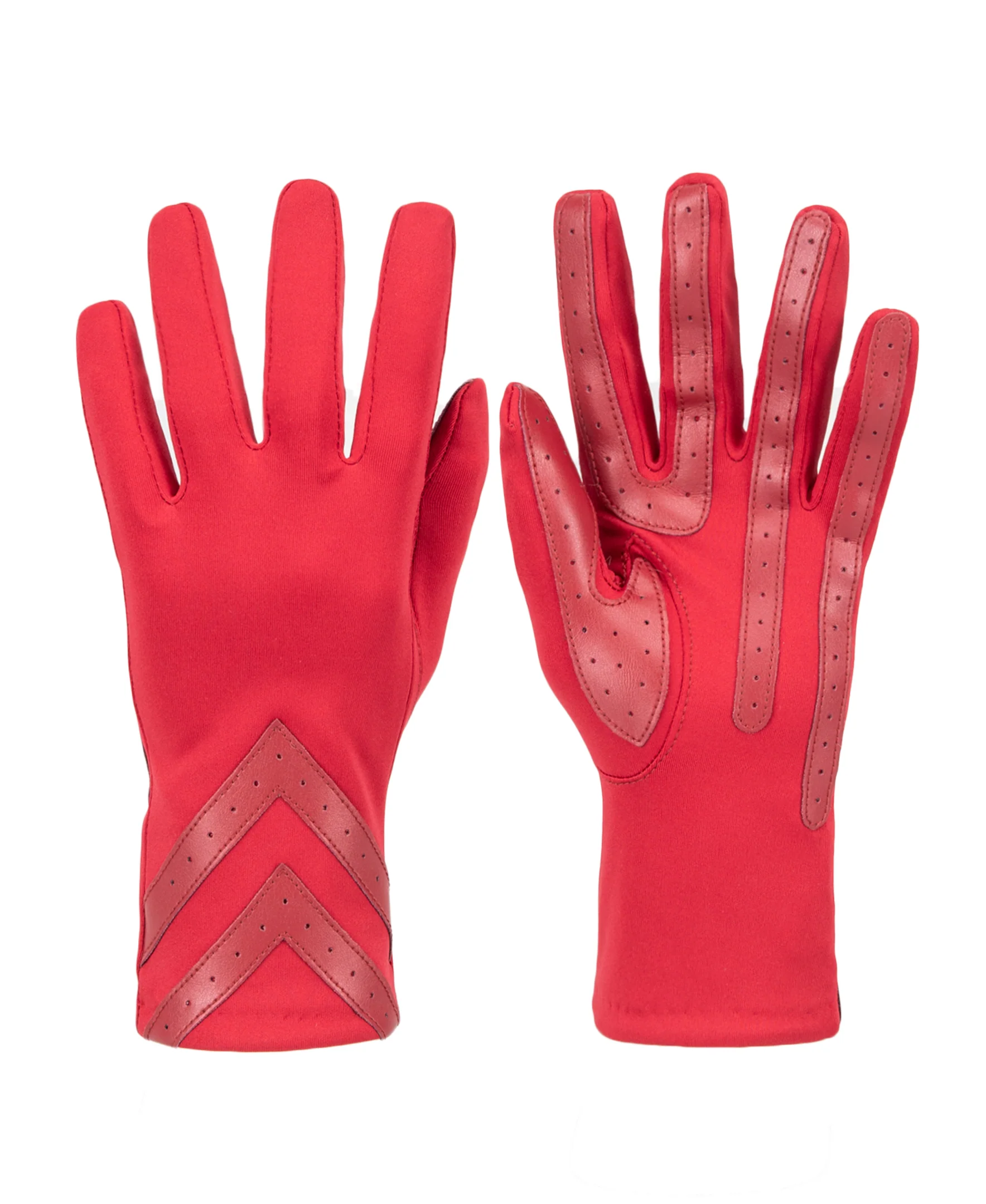 Women's Spandex Gloves with Chevron Detail - Image 17