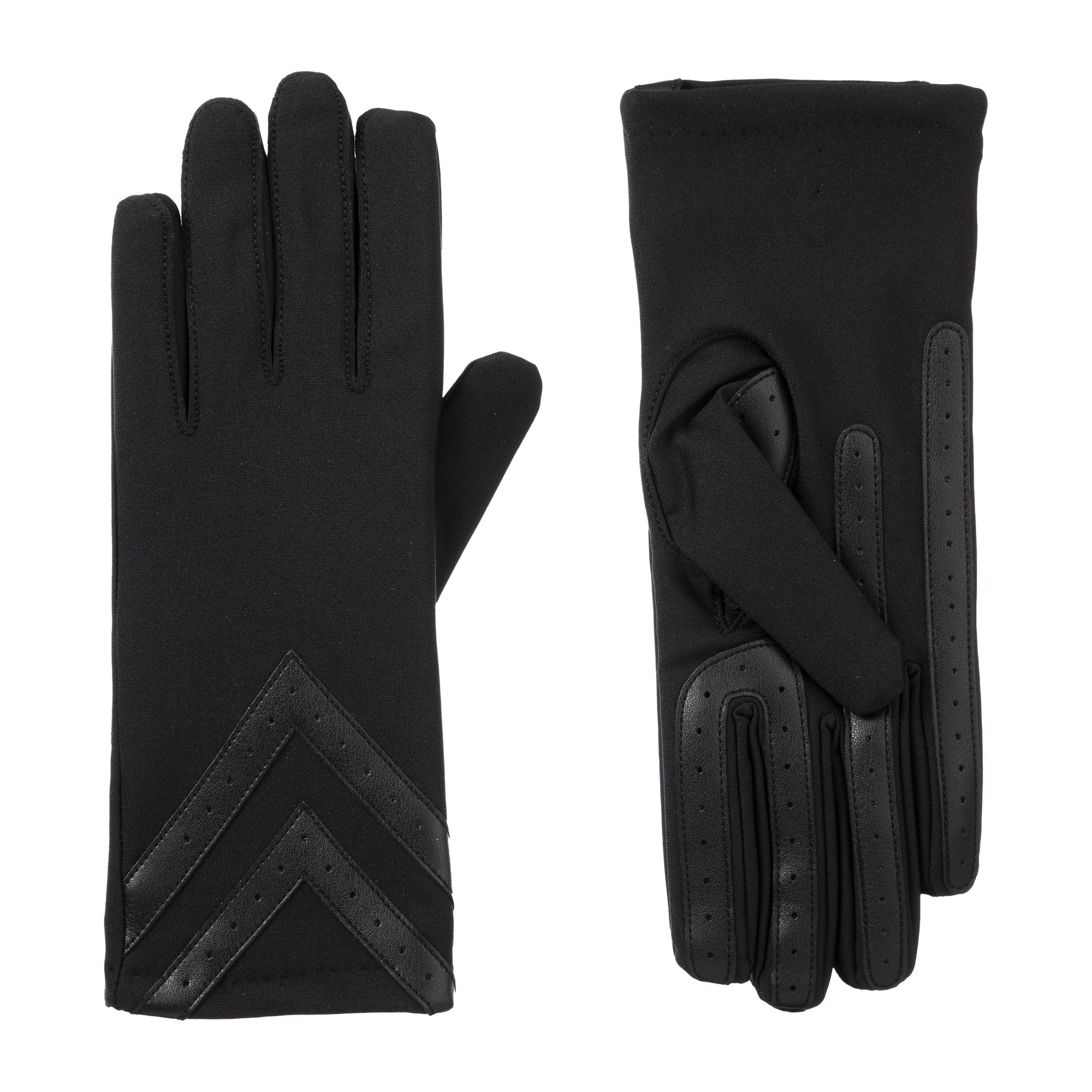 Women's Spandex Gloves with Chevron Detail - Image 30