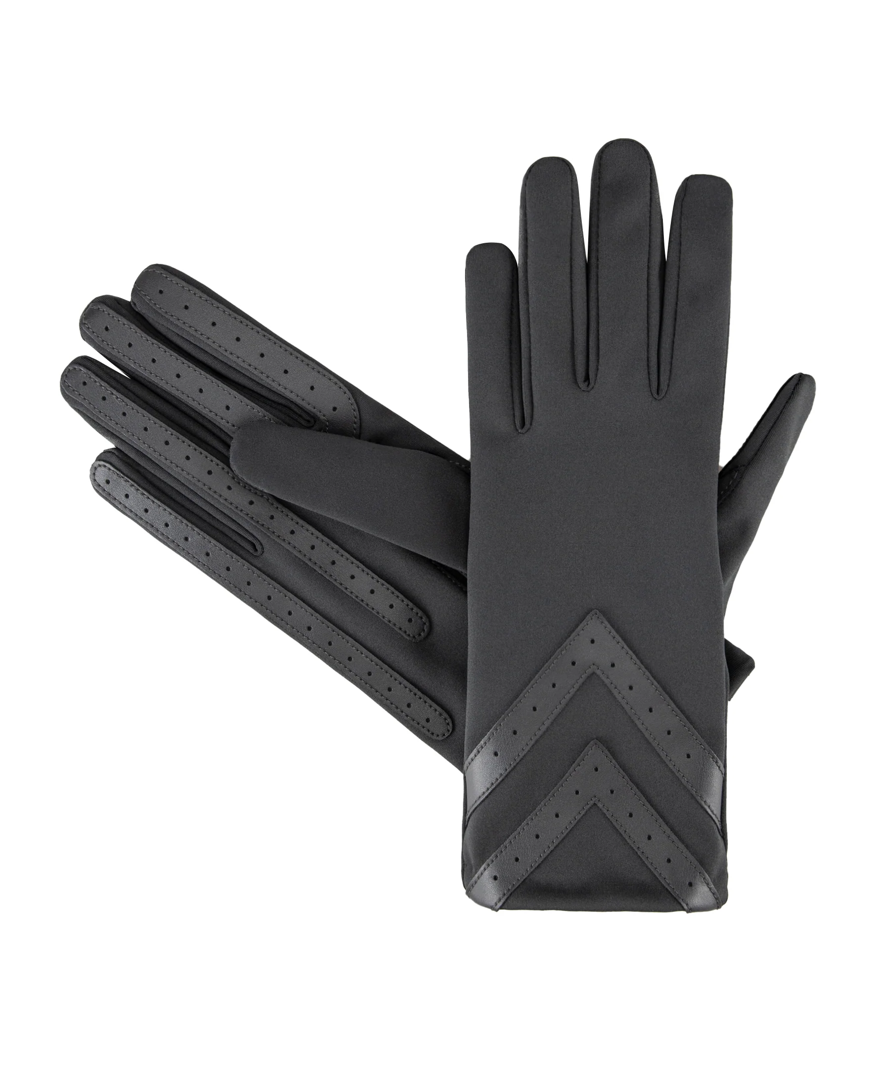 Women's Spandex Gloves with Chevron Detail - Image 5