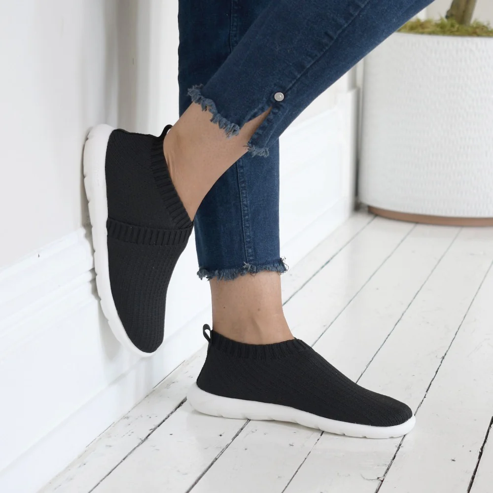 Womens Stretch Knit Zenz Sock Bootie - Image 8
